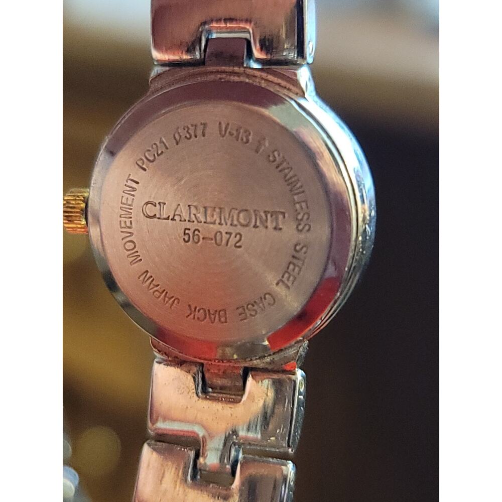 Vintage Women's Claremont Quartz Watch New Battery Works Bracelet Band - Picture 4 of 8